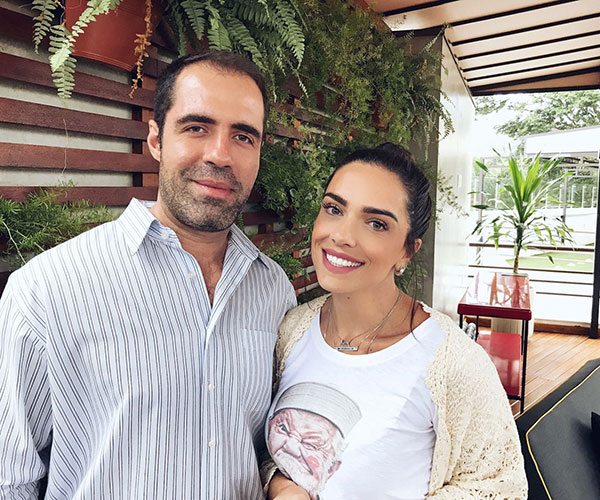 Juliana Franceschi e o nutricionista Humberto Nicastro