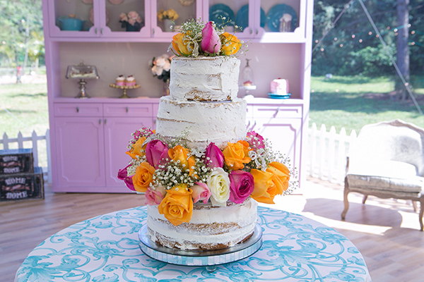 bolo de casamento preparado pelo Ney no 16º episódio de Bake Off Brasil