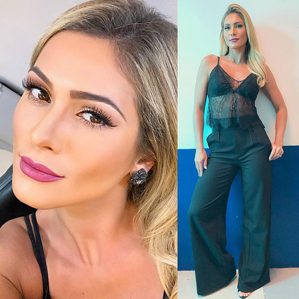 Lívia Andrade vestindo blusa transparente