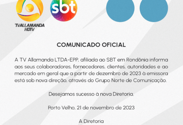 Tv Allamanda Sbt Est Sob Nova Dire O Atrav S Do Grupo Norte De