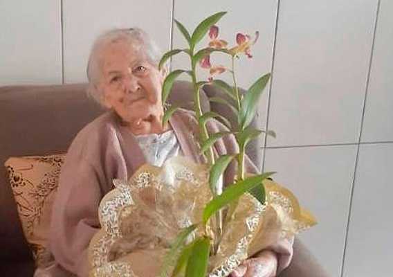 Maria da Mata Mussi, de 94 anos, se curou da Covid-19. Foto: Arquivo Pessoal