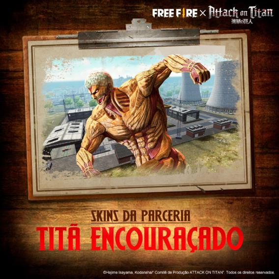 RE Free Fire anuncia crossover com Attack on Titan vivendo pq