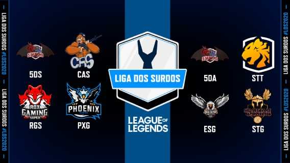 Equipes participantes da 3ª edição do Campeonato de Lol da Liga dos Surdos