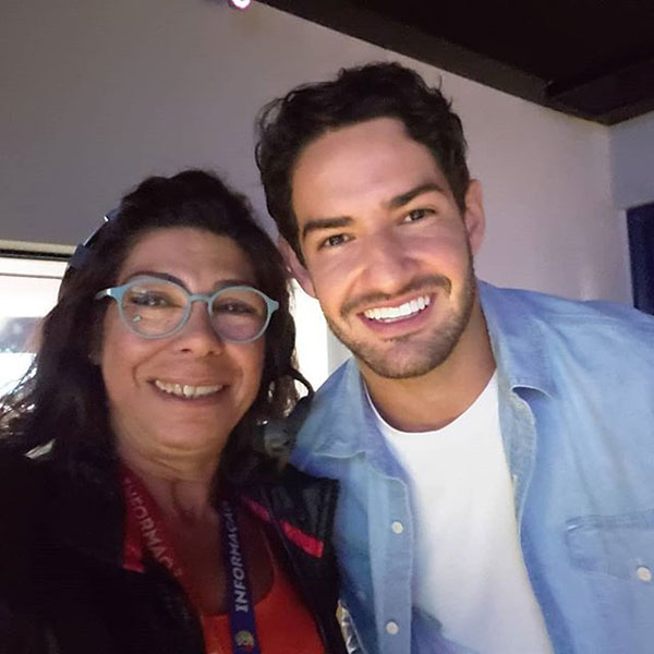 Alexandre Pato e Dory Abravanel nos Bastidores do SBT