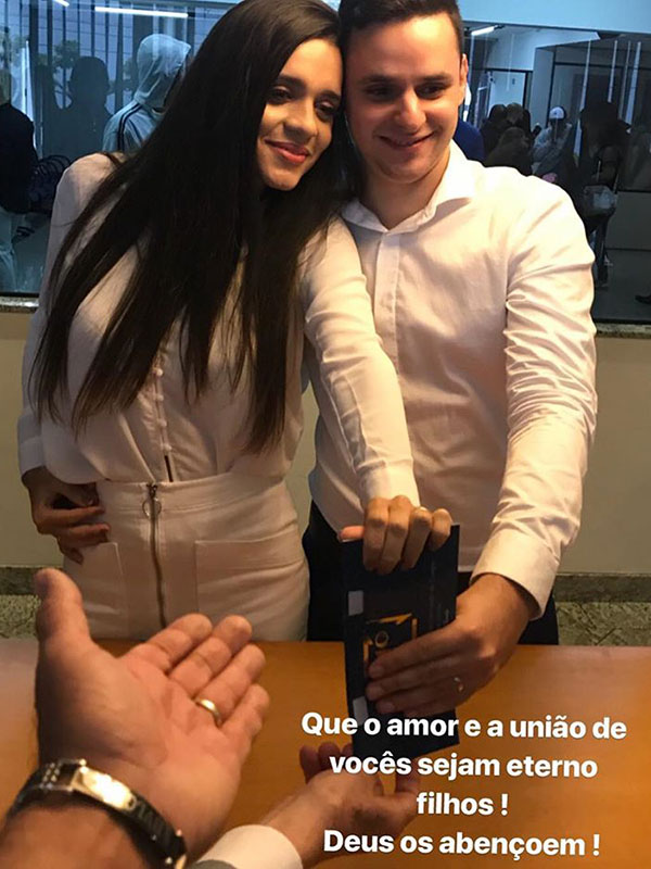 Luma Aguiar durante casamento com Renan Lacerda