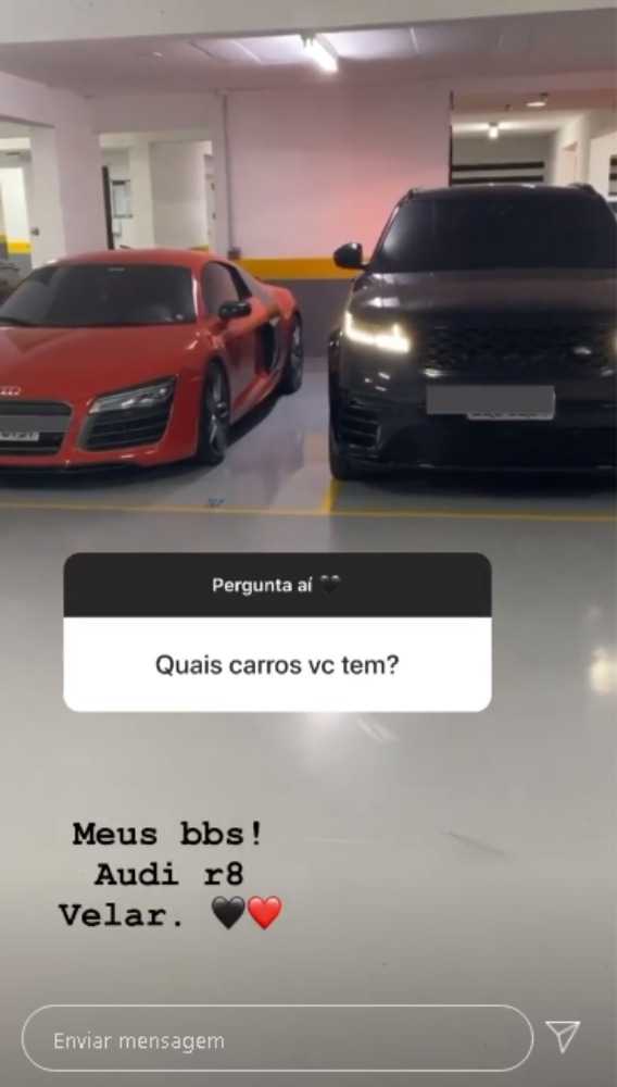 Carros de MC Kevinho são avaliados em aproximadamente R$ 1,8 milhão (Reprodução/Instagram)