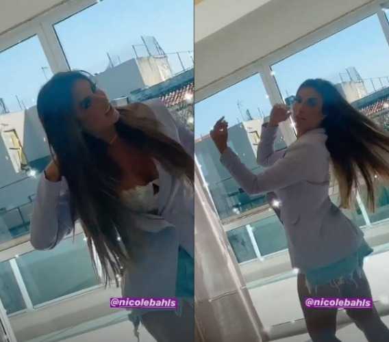 Nicole Bahls exibe alongamento de cabelo (Reprodução/Instagram)