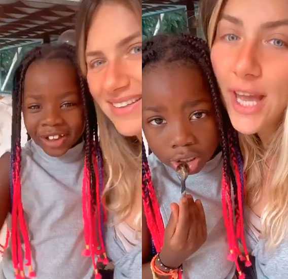  Foto: Titi e Giovanna conversando. Crédito: Reprodução/Instagram Giovanna Ewbank