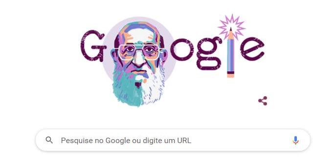 Paulo Freire é homenageado pelo Doodle do Google