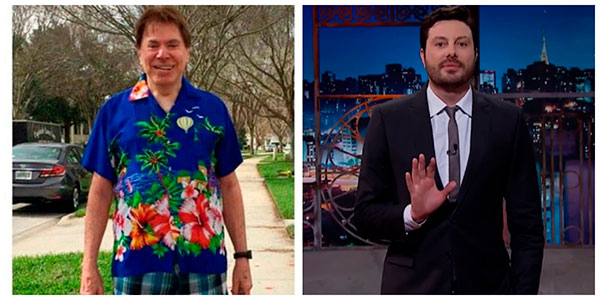 De volta às gravações, elenco do The Noite se inspira em famoso look de Silvio Santos