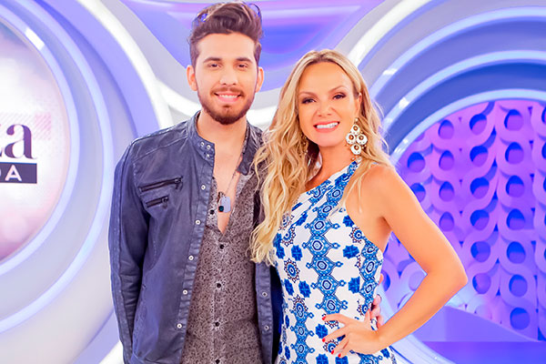 Solteiro trai ou não trai?! Eliana brinca com Gustavo Mioto
