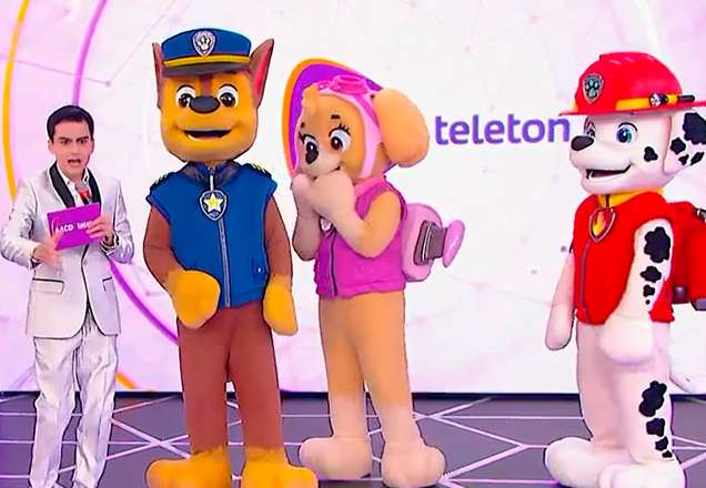 Patrulha Canina arrasa no palco do Teleton