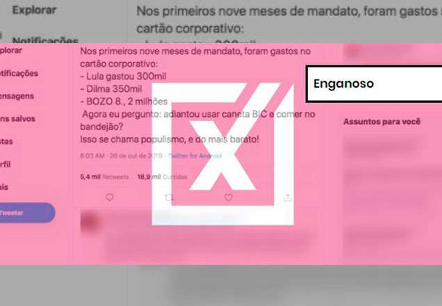 Bolsonaro não bateu recorde de despesas com cartão, mas gasto é o maior desde 2014