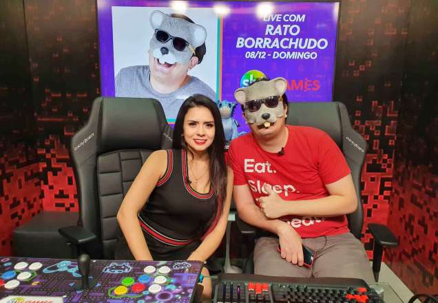 SBT na CCXP19: Rato Borrachudo detona no Mario Kart ao lado de Cris Nikolaus