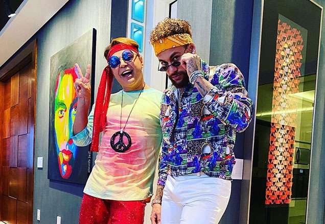 David Brazil tira casquinha e aperta popô de Neymar em aniversário badalado