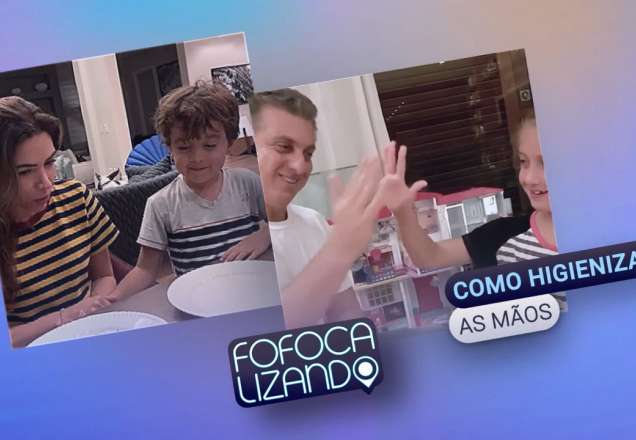 Coronavírus: Apresentadores ensinam os filhos a higienizar as mãos