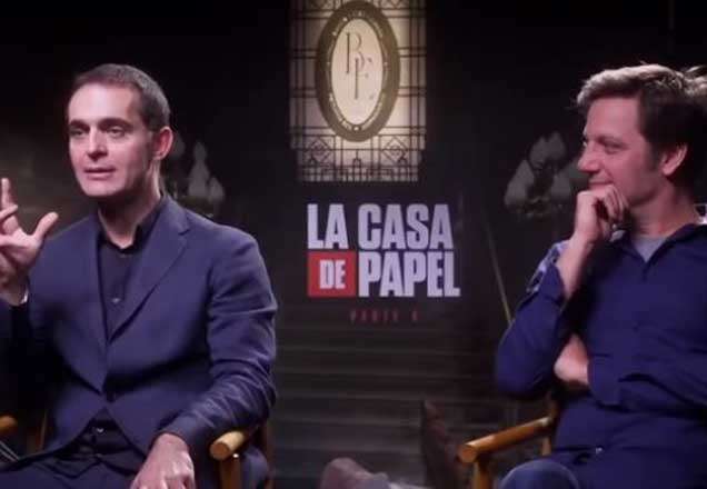 Léo Lins entrevista elenco da série "La Casa de Papel"