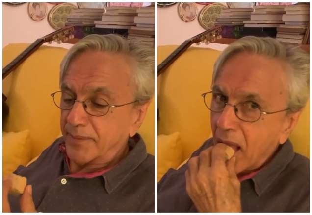 Irritado com quarentena, Caetano Veloso só quer saber de comer paçoca