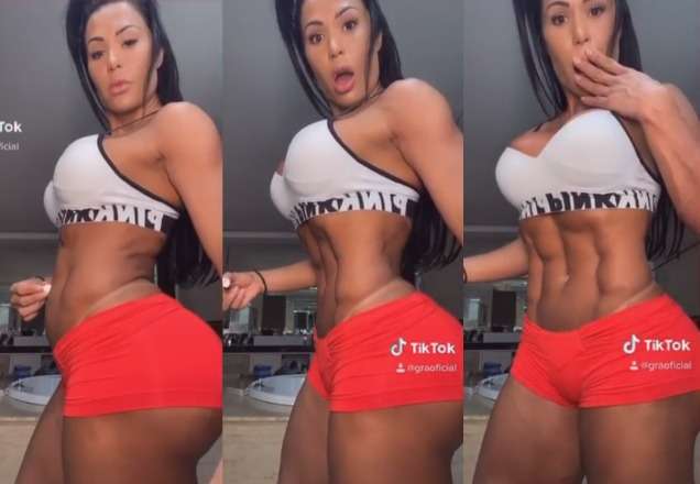 Bem-humorada, Gracyanne Barbosa "revela segredo" para ter barriguinha definida