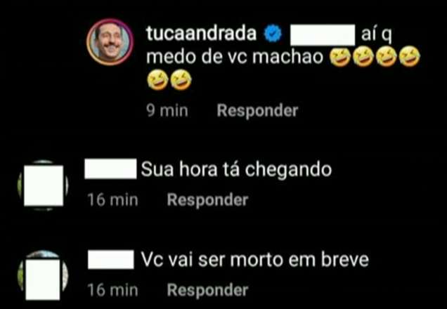 Ator da Globo é ameaçado de morte: "Você vai ser morto em breve"