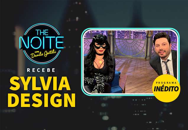 Vestida de Mulher-Gato, Sylvia Design participa do The Noite nesta quinta