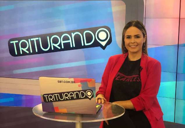Ana Paula Renault aposta em "black and white" durante o Triturando