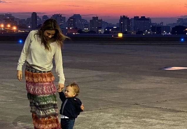 Patrícia Abravanel com o filho, Senor