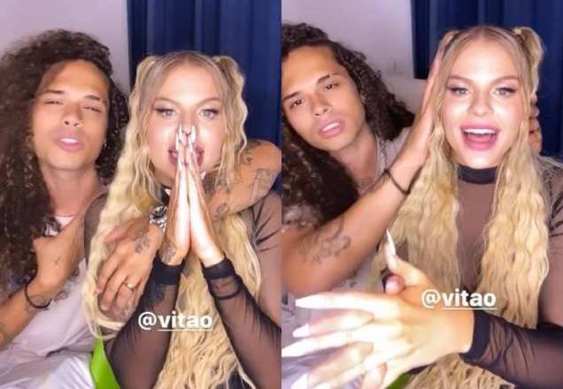 Luísa Sonza e Vitão aparecem em live e celebram parceria: "Muito felizes"