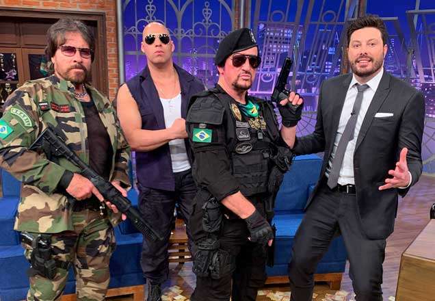 The Noite recebe sósias de Stallone, Chuck Norris e Vin Diesel nesta terça-feira