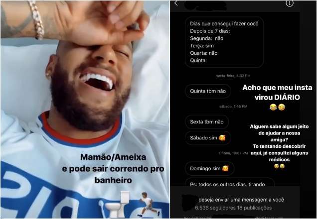 Neymar se diverte com `diário de cocô` de seguidora em seu Instagram
