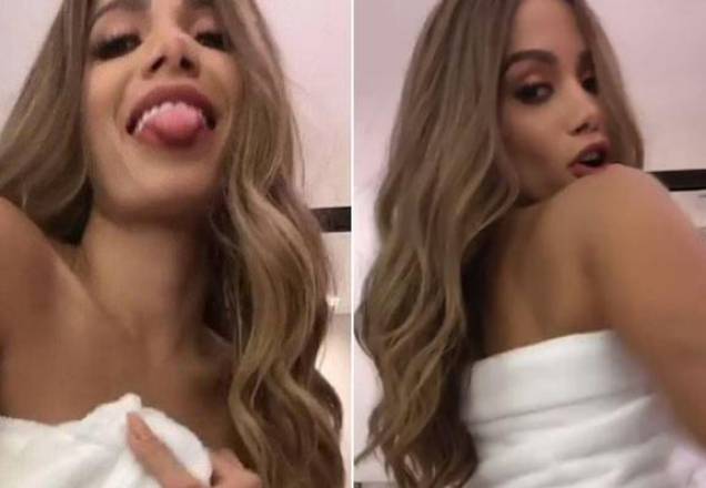 Sensual, Anitta deixa a toalha cair e conteúdo é banido de rede social