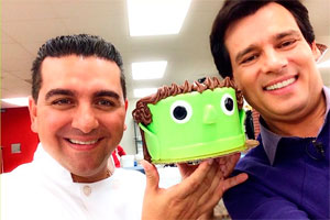Celso Portiolli grava matéria especial com Cake Boss