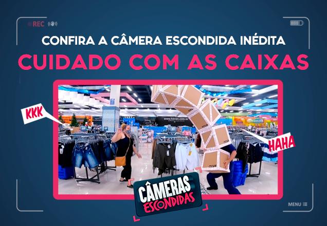 Trecho da pegadinha Cuidado com as Caixas
