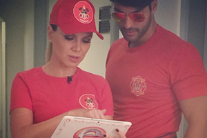 Eliana se veste de bombeira para quadro especial