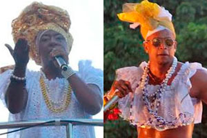 Marcio Victor e Leo Santana se travestem e a-ha-zam em Salvador
