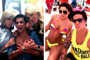 Sem camisa, Thammy curte dia de sol e mostra parte do peitoral