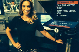 Karyn Bravo mostra bastidores do Jornal do SBT
