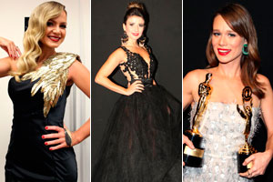 Veja detalhes dos looks das famosas no Troféu Imprensa