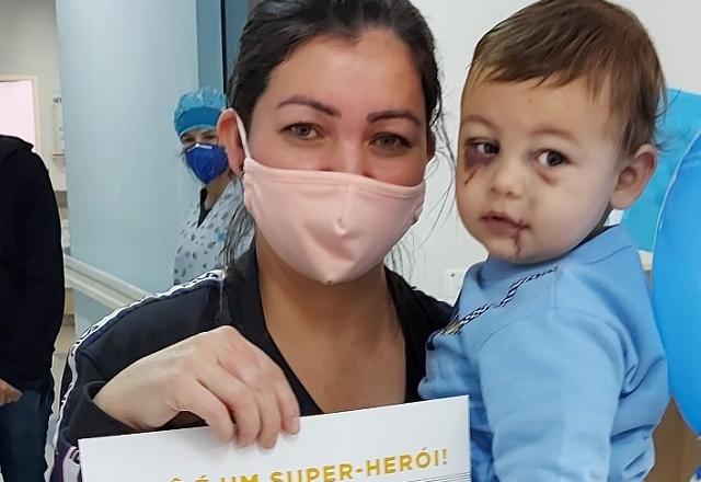 Henrique, de 1 ano e 8 meses, recebeu alta no Dia das Mães | Alcebíades Santos/HC
