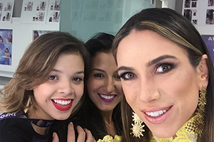 Patricia Abravanel mostra sua equipe de maquiadoras