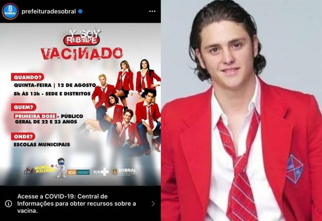 Campanha de vacinação de Sobral à esquerda; Christopher Uckermann à direita