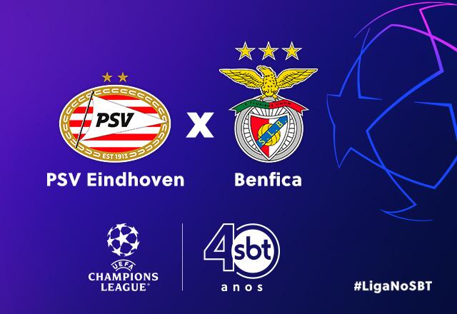 TV Aratu exibe jogo entre PSV Eindhoven e Benfica pela Champions League