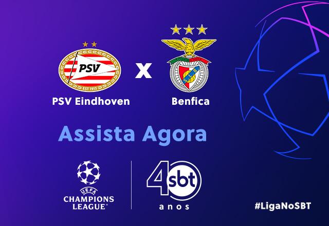 TV Aratu exibe jogo entre PSV Eindhoven e Benfica pela Champions League