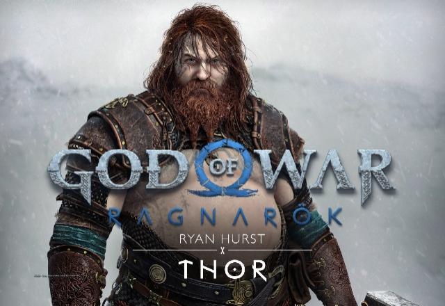 Ator de Thor em God of War Ragnarok visita a Santa Monica e