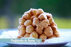Receita Torre de Profiteroles do Ayrton
