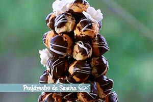 Receita Torre de Profiteroles da Samira