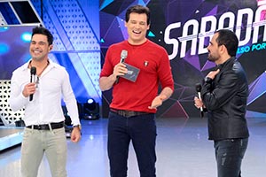 Portiolli recebe Zezé Di Camargo e Luciano na estreia do Sabadão