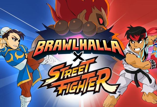 Imagem promocional do crossover entre Brawlhalla e Street Fighter