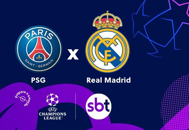 SCC SBT transmite jogaço entre PSG e Real Madrid pela Liga dos Campeões