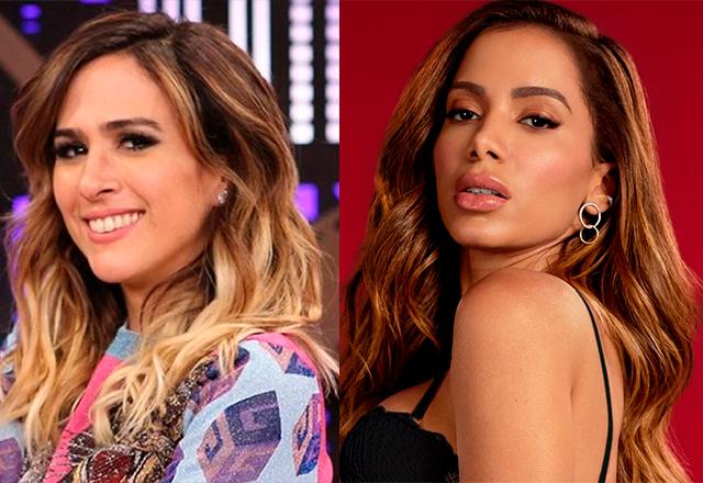 montagem com foto de anitta e tata